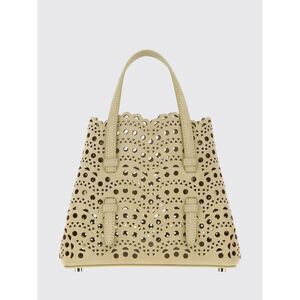 AlaiA Women Alaia Mina Perforated Nubuck Handbag With Removable Pouch